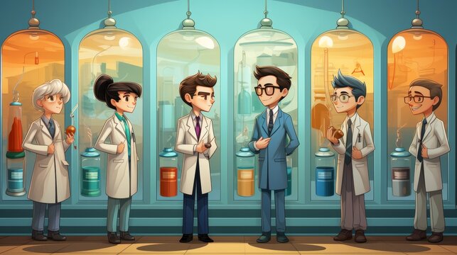 Design a doctor playing practical jokes on colleagues to lighten the mood in the office