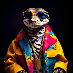 snake in clothes