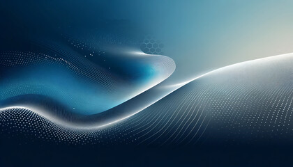 Sophisticated Futuristic Cityscape in Blue and White