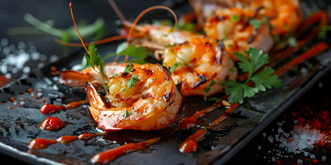  delicious Grilled Shrimp Skewers food photography gourmet
