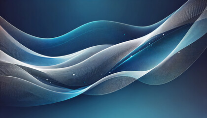 Sophisticated Futuristic Cityscape in Blue and White