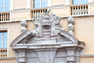 Detail of Prince's Palace in Monaco