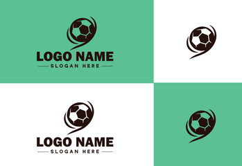 Football Soccer Ball icon team game club tournament sports logo modern flat business vector logo
