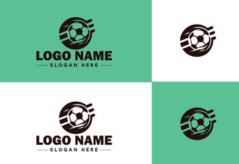 Football Soccer Ball icon team game club tournament sports logo modern flat business vector logo