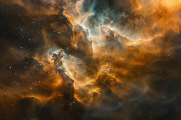 A soft focus photograph of a vast cluster of stars, giving the impression of ethereal nebula gas clouds against a dark backdrop