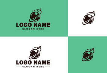Football Soccer Ball icon team game club tournament sports logo modern flat business vector logo