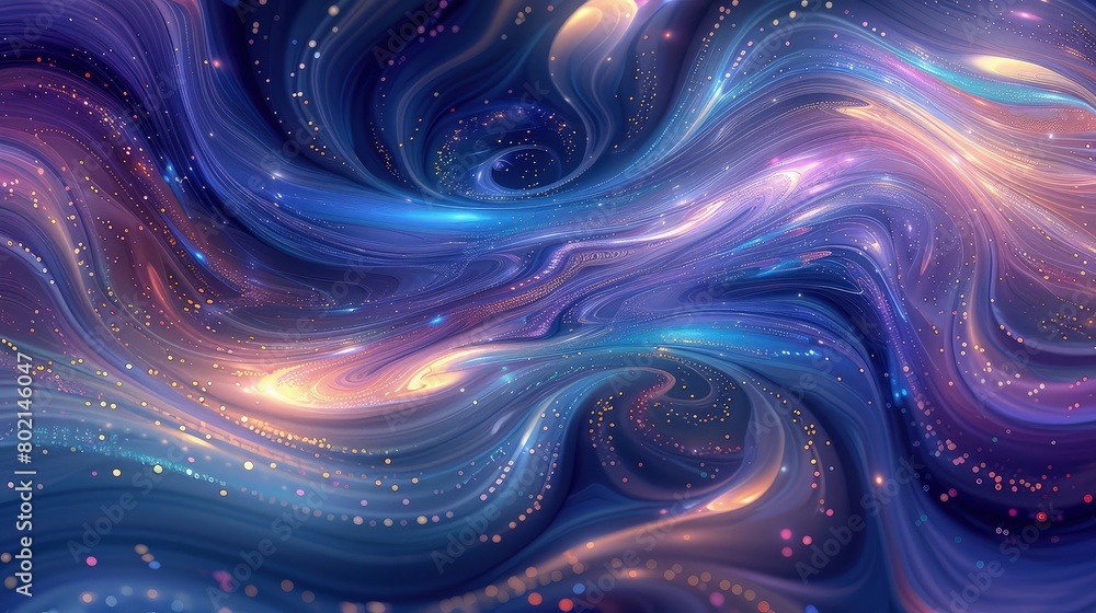 Poster swirl abstract fractal background with space