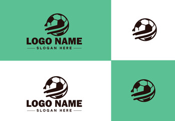 Football Soccer Ball icon team game club tournament sports logo modern flat business vector logo