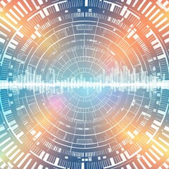 Digital background for tech, AI, data, audio, graphics, and more.