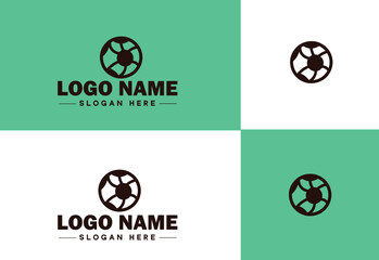 Football Soccer Ball icon team game club tournament sports logo modern flat business vector logo