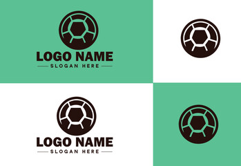 Football Soccer Ball icon team game club tournament sports logo modern flat business vector logo