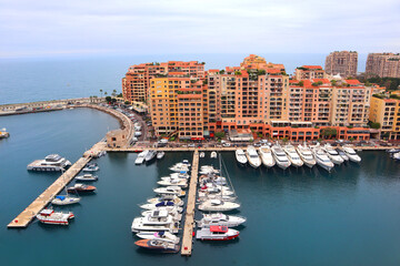 View on Fontvieille and Monaco Harbor