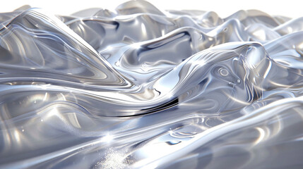 transparent bright silver wave with sunlight shining on it