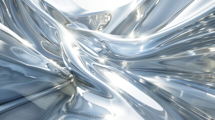transparent bright silver wave with sunlight shining on it