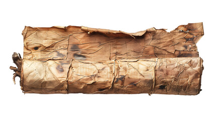 Fototapeta premium old paper scroll ancient papyrus isolated on a transparent background