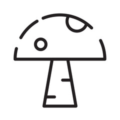 Herb Mushroom Leaf Line Icon