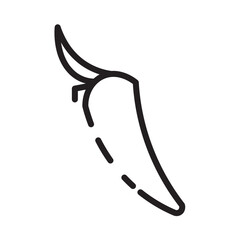 Chilli Food Herb Line Icon