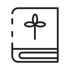 Herb Notebook Read Line Icon