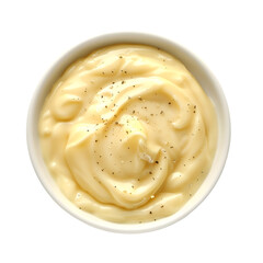 Tasty bechamel sauce isolated on a transparent background