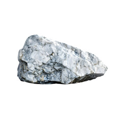 White marble rock isolated on a transparent background