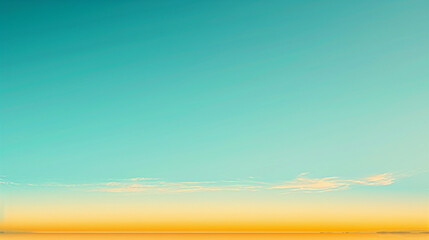 soothing horizontal gradient of sky blue and saffron, ideal for an elegant abstract background