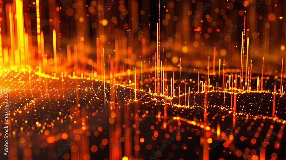 Poster abstract background of candlestick stock market graphs, representing price movements and patterns in
