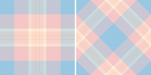 Plaid background textile of tartan seamless texture with a vector pattern fabric check. Set in popular colors. Furniture design ideas.