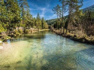 a beautiful view of the lake