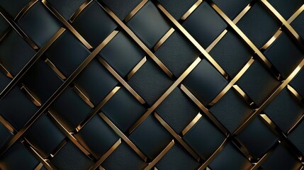 Stylish black and gold grid pattern background, ideal for adding sophistication to website banners or social media graphics.