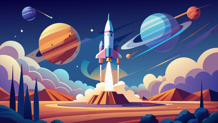rocket and space