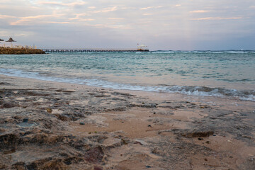 View of the coast of the Red Sea at Sharm El Sheikh resort