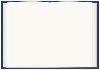 Obraz premium 本の見開きのフレームベクターイラスト（紺）