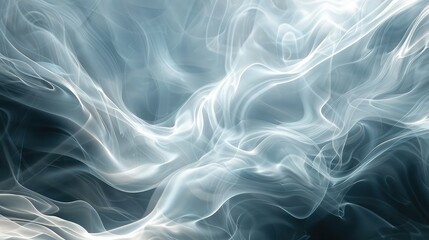 Obraz premium Abstract backdrop of swirling smoke or mist, resembling ethereal waves or undulating clouds in the sky.