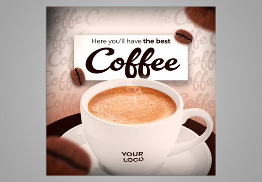 Post Coffee Shop Social Media Template PSD