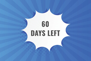60 days to go countdown template. 60 day Countdown left days banner design. 60  Days left countdown timer