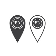 illustration of camera map, vector art.