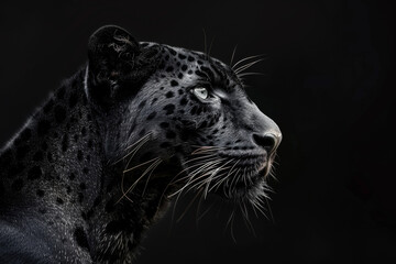 Obraz premium Chrome effect animal black background