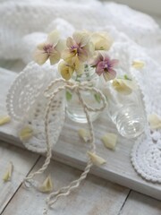 Obraz na płótnie Canvas white towel and orchid