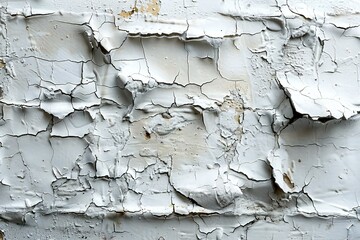 White peeling paint on a wall,  Abstract background for design