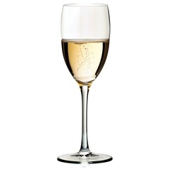 Champagne glass isolated on white background,  Clipping path included