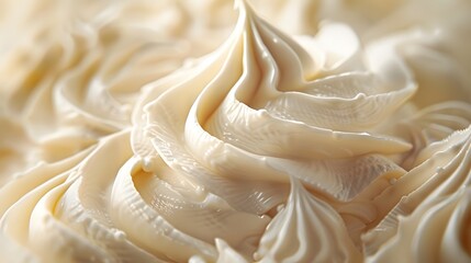a swirl of vanilla frosting, creamy