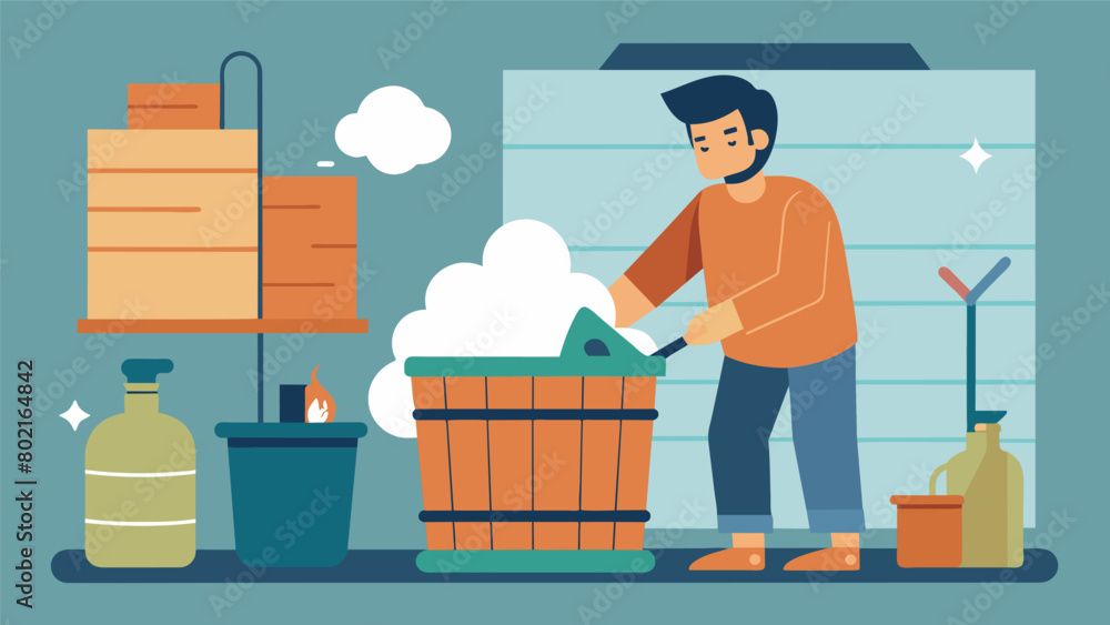Poster a stepbystep guide on how to properly clean and maintain the sauna including tips on how to remove a