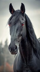 portrait of a horse. generative AI	