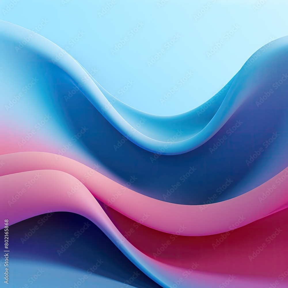 Poster dynamic curvy lines on gradient backdrop, modern abstract design, room for text