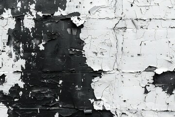 Old cracked paint on a white wall,  Abstract background for design