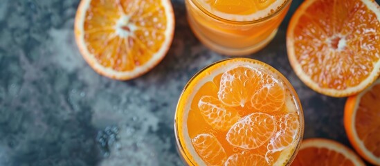 Honey Orange Cream Soda Drink Basking in a Warm HoneyInfused Light