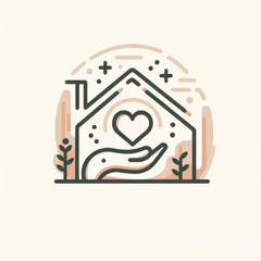 Compassionate Care A Minimalist Nursing Home Logo