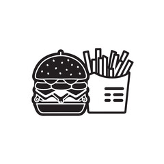 Set of Fast Food Silhouettes,sandwich silhouette vector illustration,Fast food and Coffee cup icons set vector silhouette