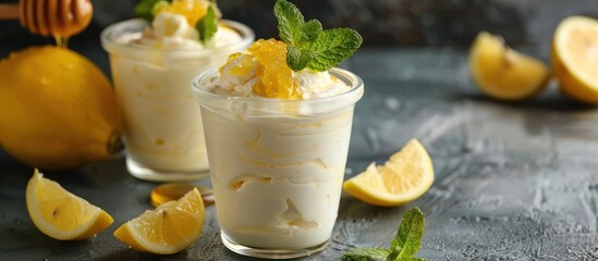 Honey Lemon Yogurt Drink Radiating Sunny Goodness