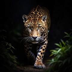 portrait of a leopard. generative AI